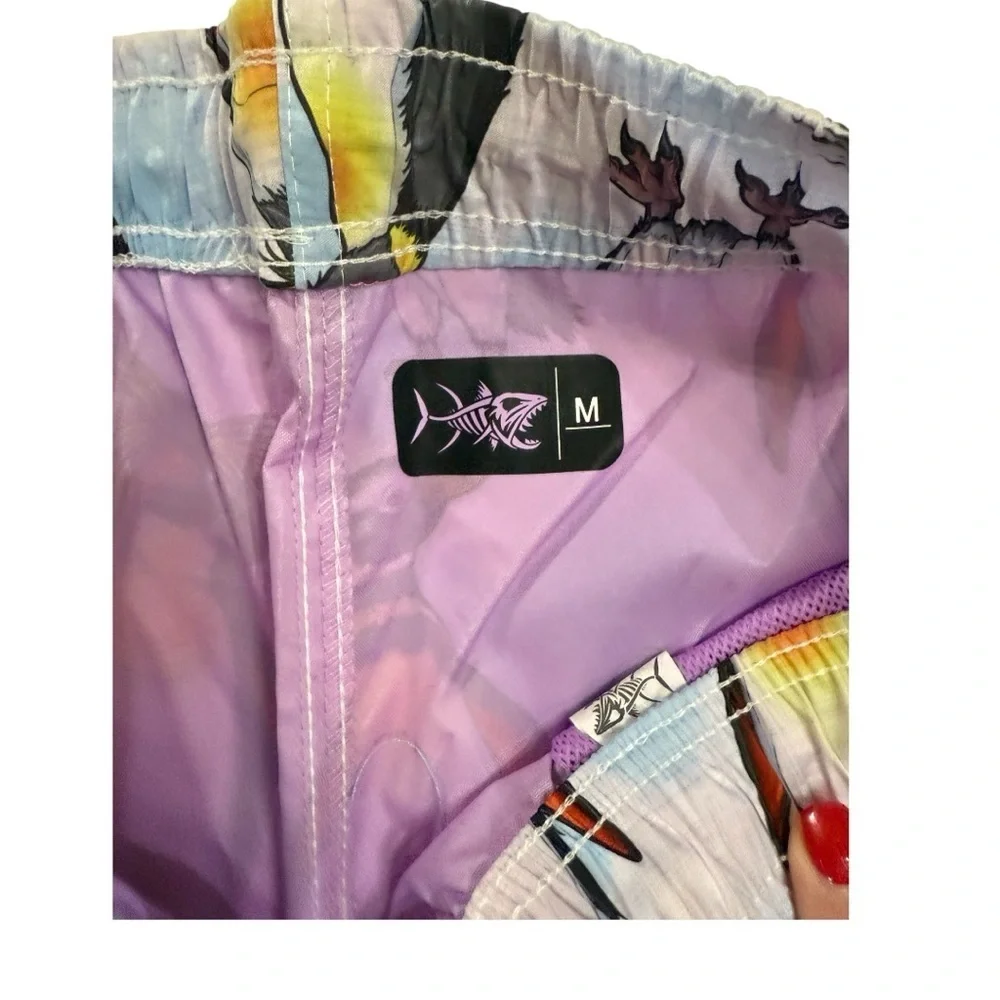 Psycho Tuna Penguin Swim Trunks Size M – NWT